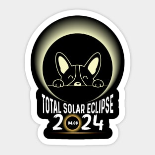 Solar Eclipse 2024 Shirt Total Eclipse April 8th 2024 Dog Sticker